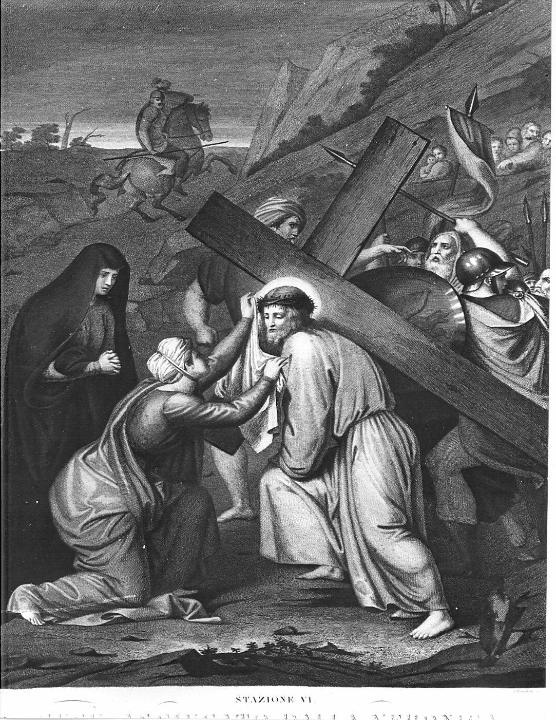 stazioni della via crucis (stampa, serie) di Tagliani Luigi, Morghen Antonio (sec. XIX)