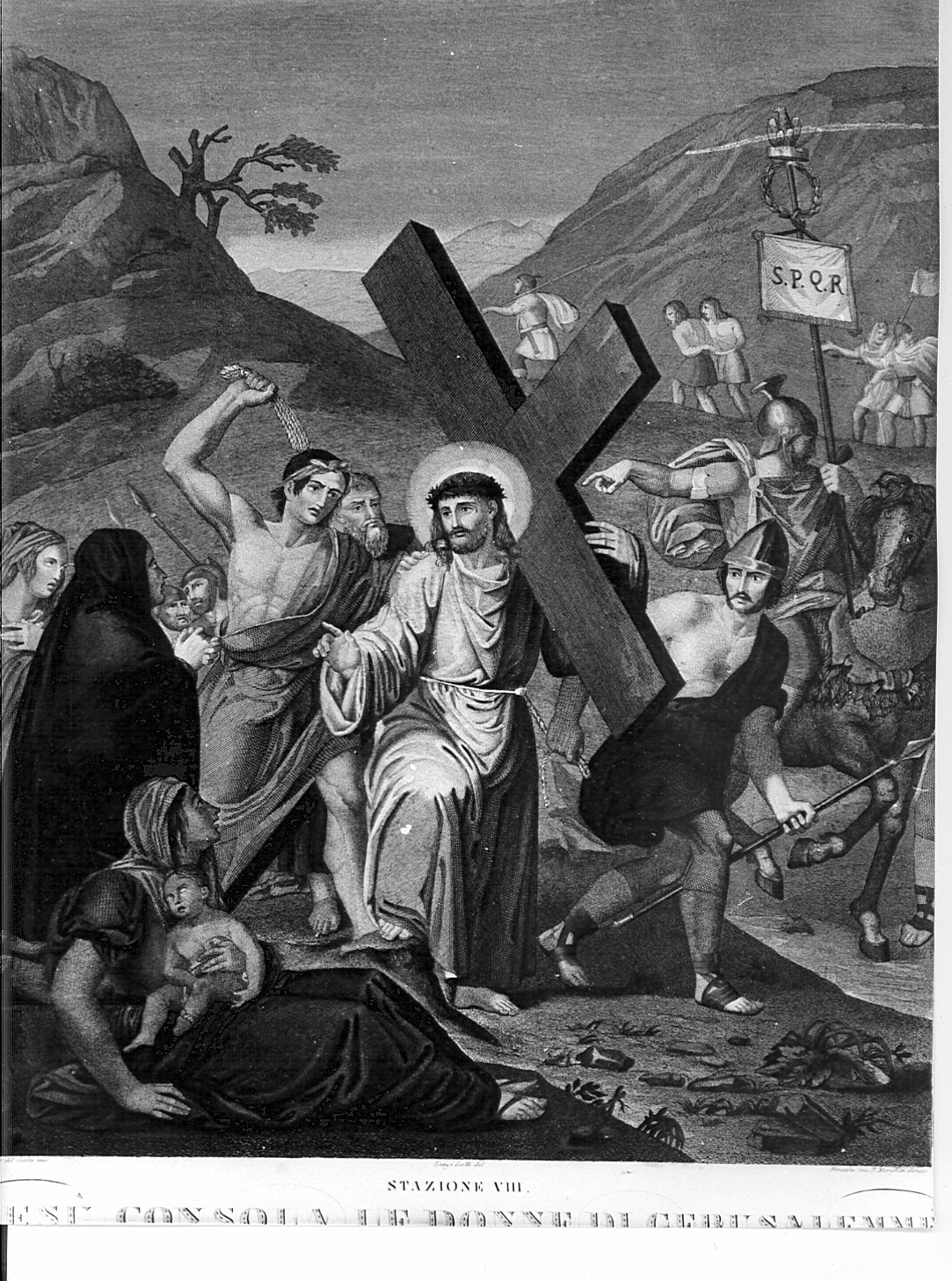stazioni della via crucis (stampa, serie) di Andrea del Sarto, Scotti Luigi, Pieraccini Francesco (sec. XIX)