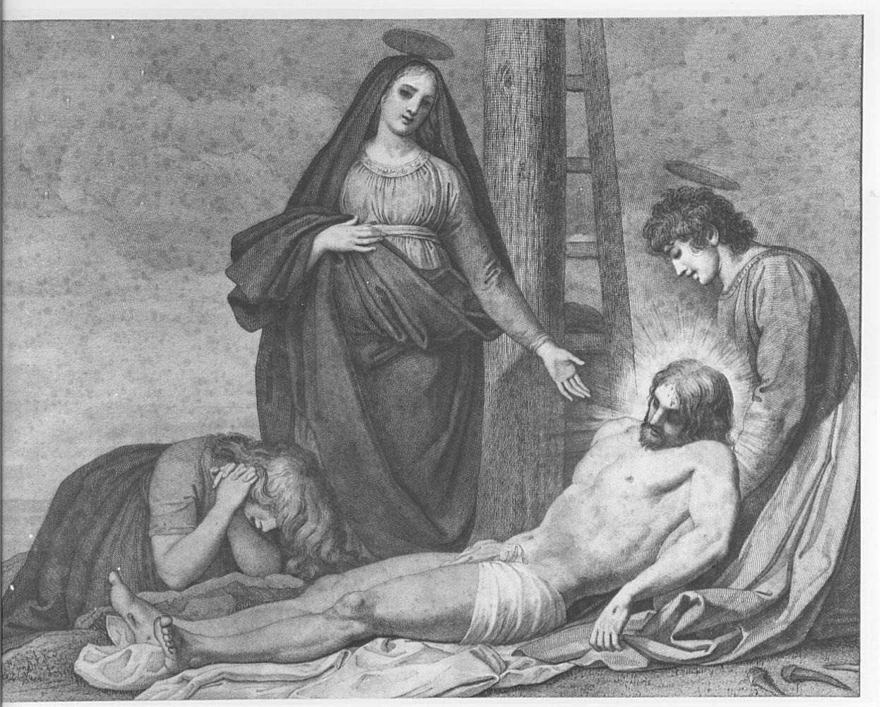 stazione XIII: Gesù deposto dalla croce (stampa) di Sabatelli Luigi, Eredi Benedetto, Pera Giuseppe (sec. XIX)
