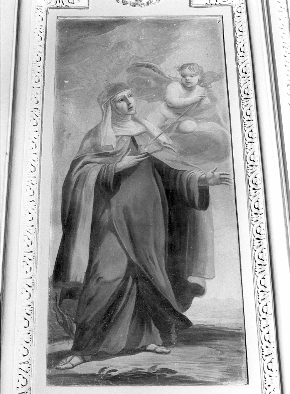 Santa Caterina da Siena (dipinto murale, elemento d'insieme) - ambito lombardo (secc. XVIII/ XIX)