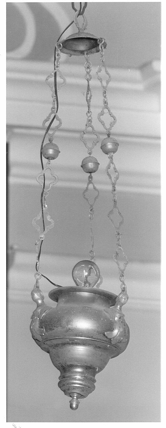 lampada pensile - a vaso - bottega lombarda (secc. XIX/ XX)