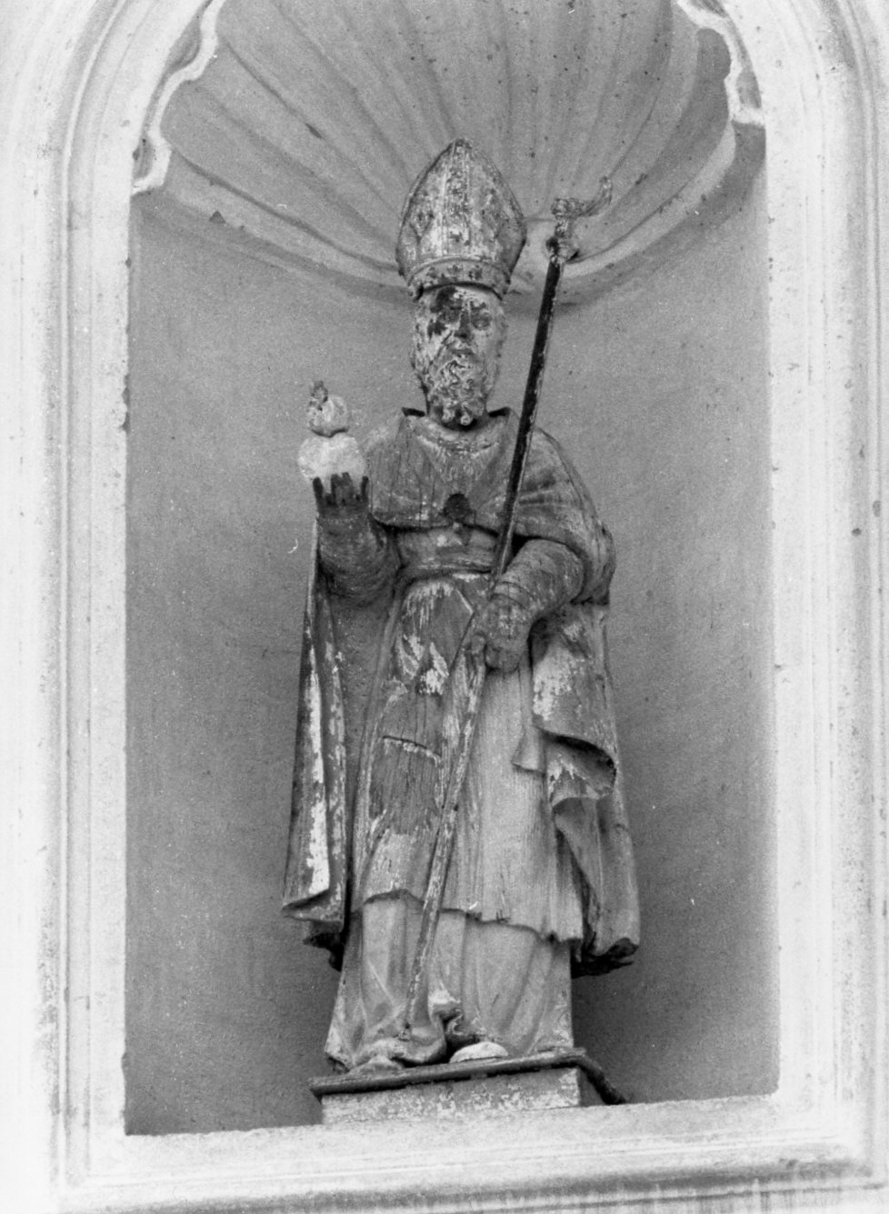 Sant'Agostino (statua, opera isolata) - ambito valtellinese (sec. XVII)