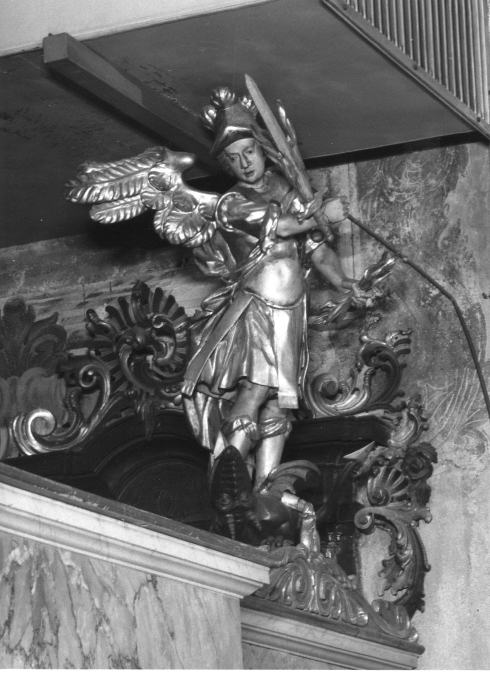 San Gabriele Arcangelo (statua, opera isolata) - ambito valtellinese (sec. XVII)