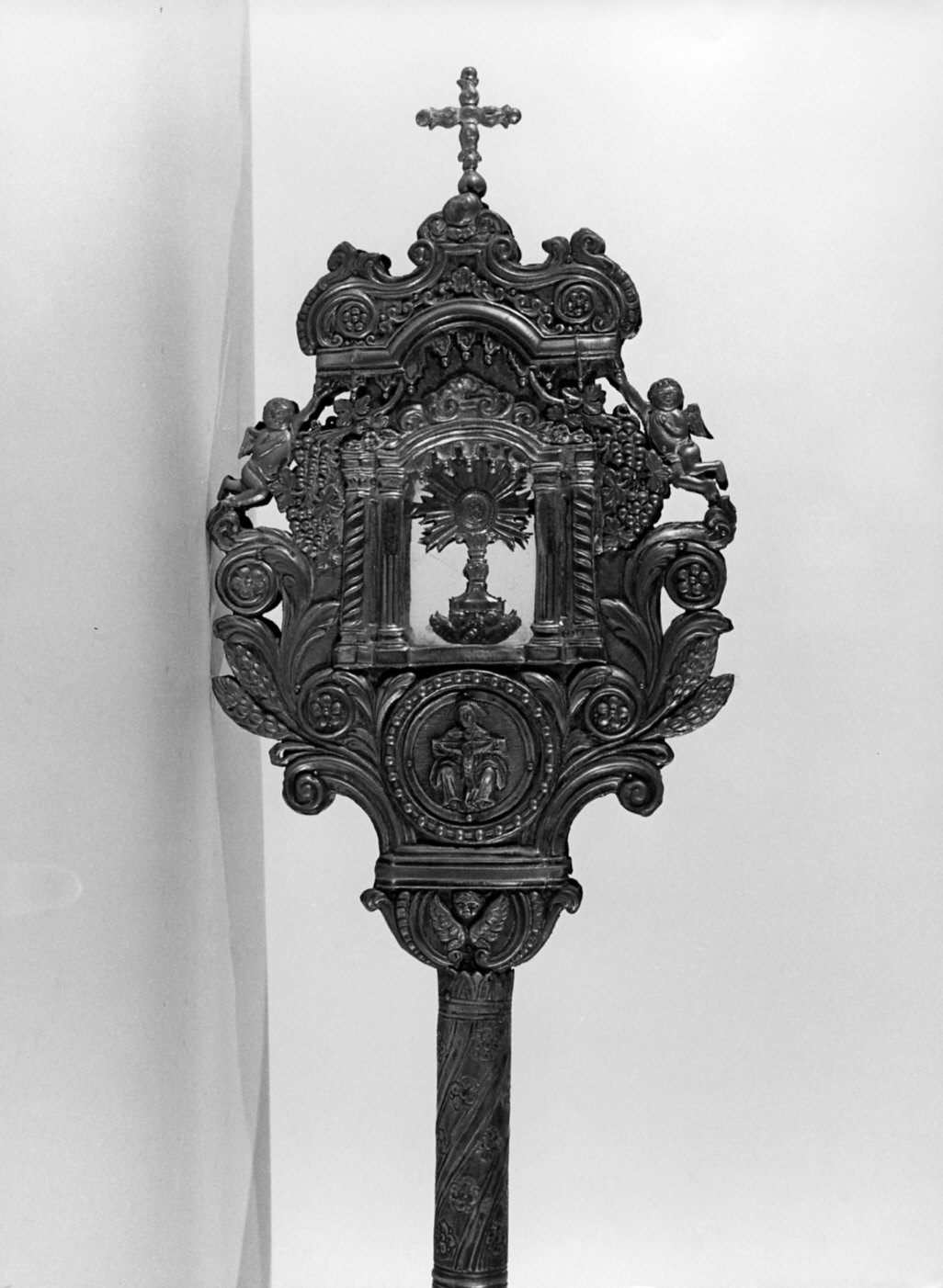 mazza processionale, opera isolata - bottega lombarda (sec. XVII)