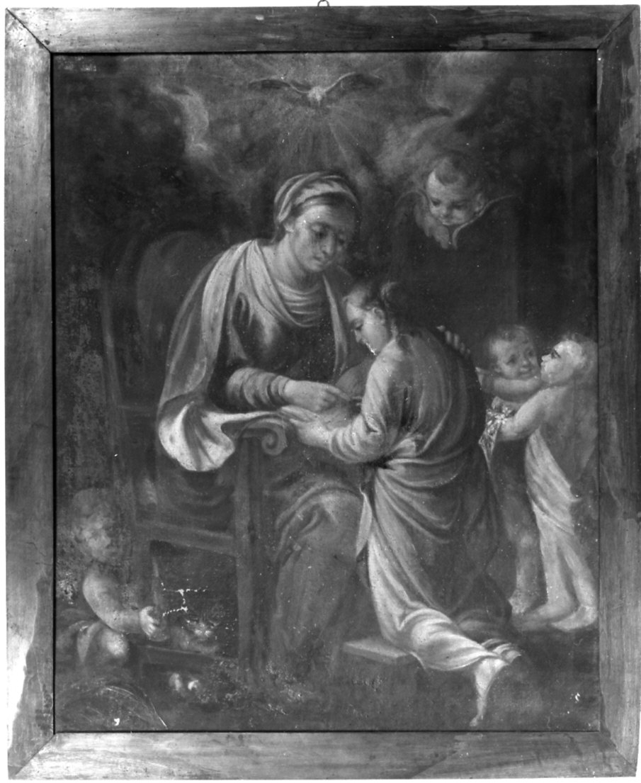 educazione di Maria Vergine (dipinto, opera isolata) - ambito italiano (sec. XVIII)