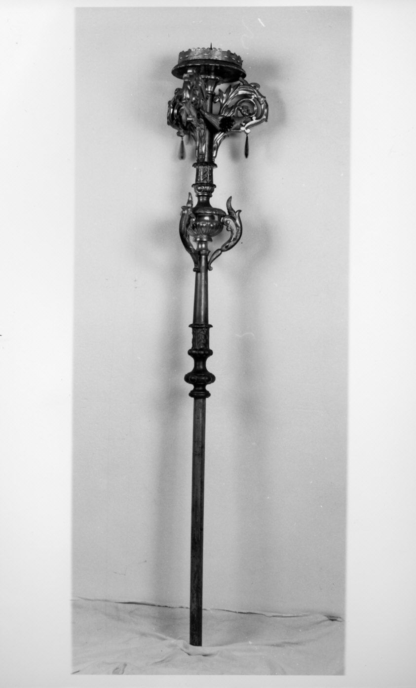 candelabro portatile, opera isolata - bottega lombarda (sec. XVIII)
