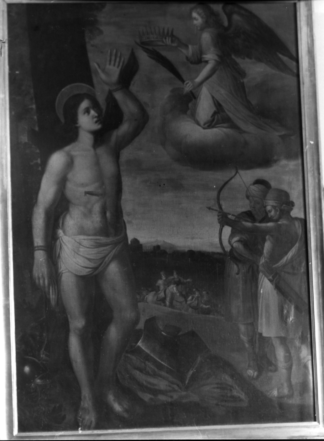 martirio di San Sebastiano (dipinto, opera isolata) - ambito italiano (sec. XVI)
