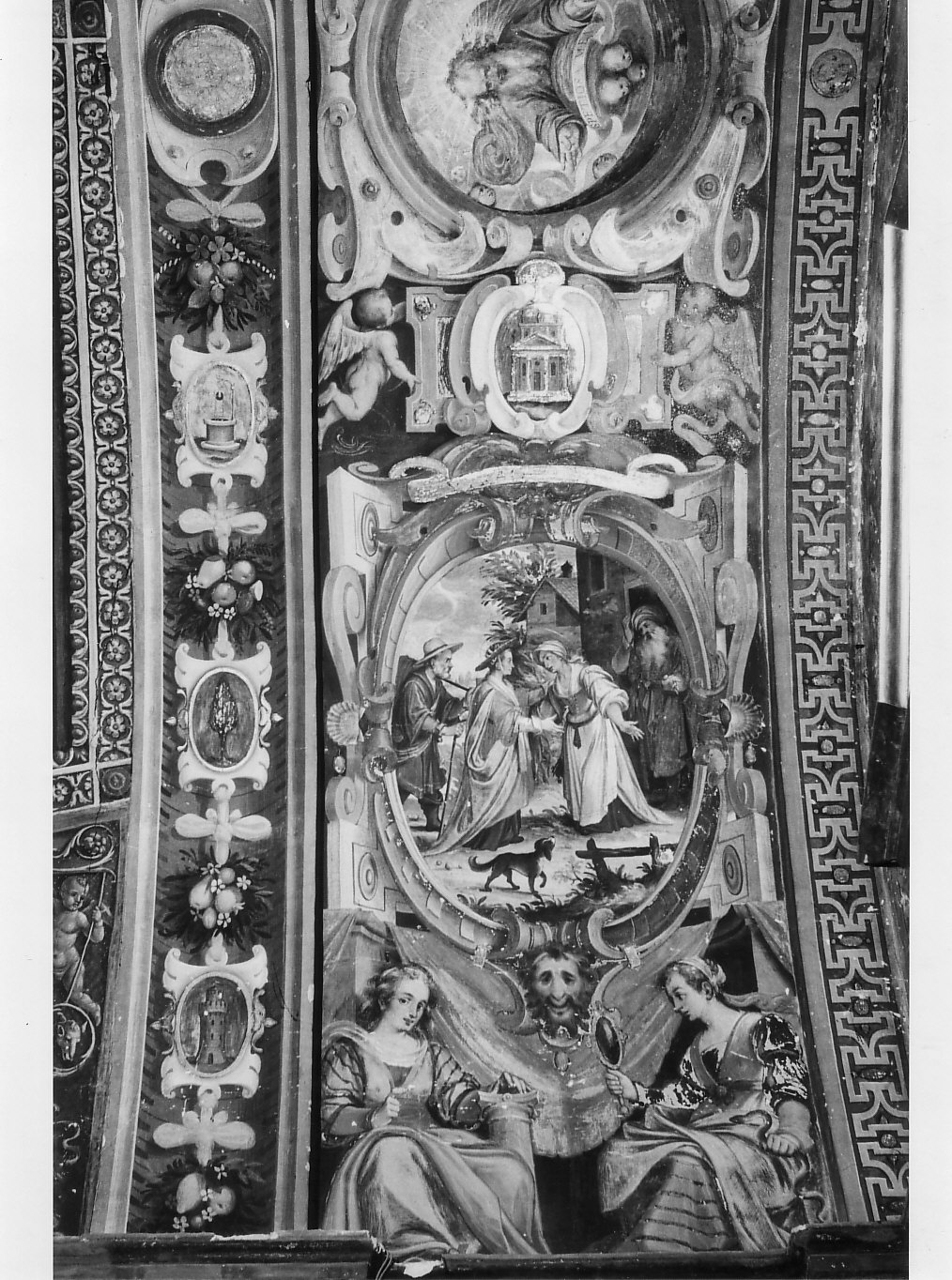 storie della vita della Madonna/ Dio Padre/ Salomone/ David (dipinto, ciclo) di Romani Giovanni Francesco (attribuito) (sec. XVII)