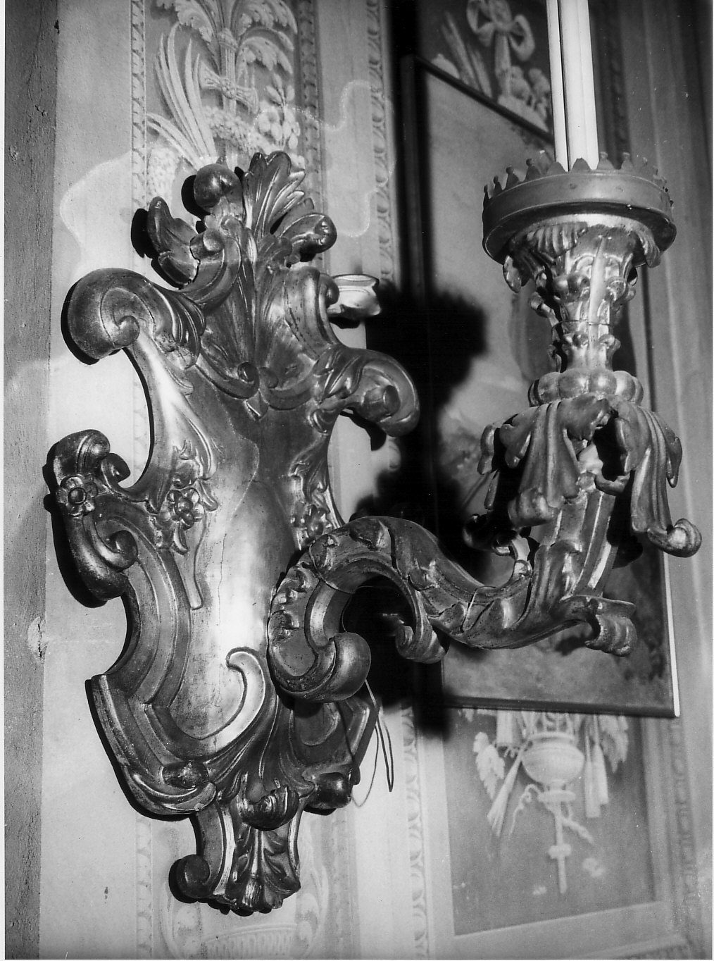 lampada a muro, serie - bottega lombarda (sec. XIX)