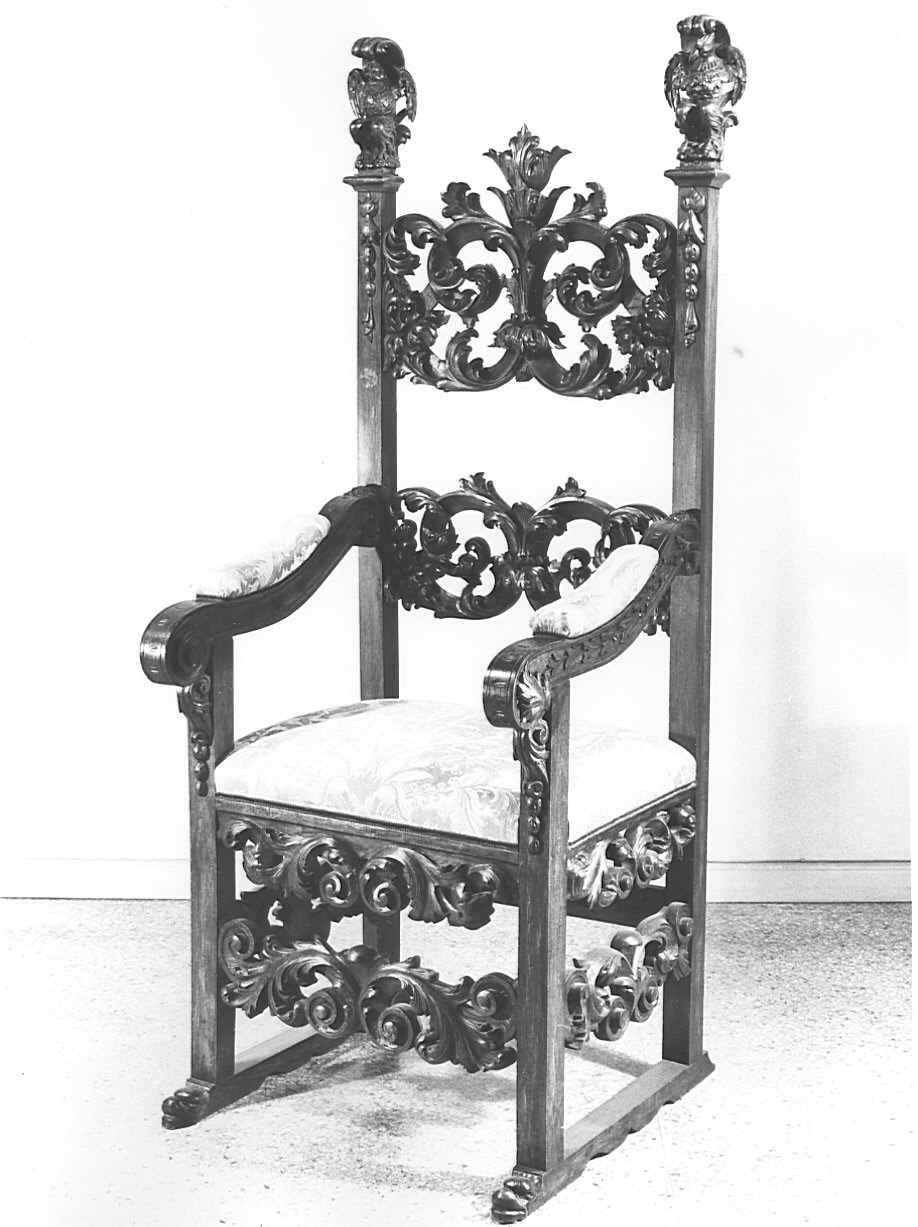 poltrona da cerimonia, opera isolata - bottega lombardo-veneta (sec. XIX)