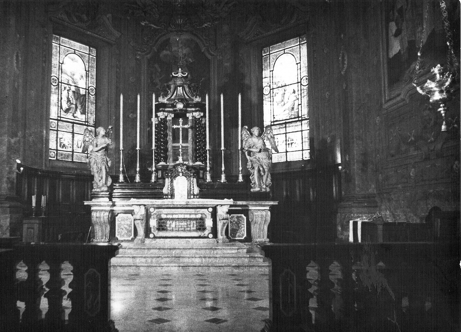 altare maggiore, opera isolata - bottega lombarda (fine/inizio secc. XVII/ XVIII)