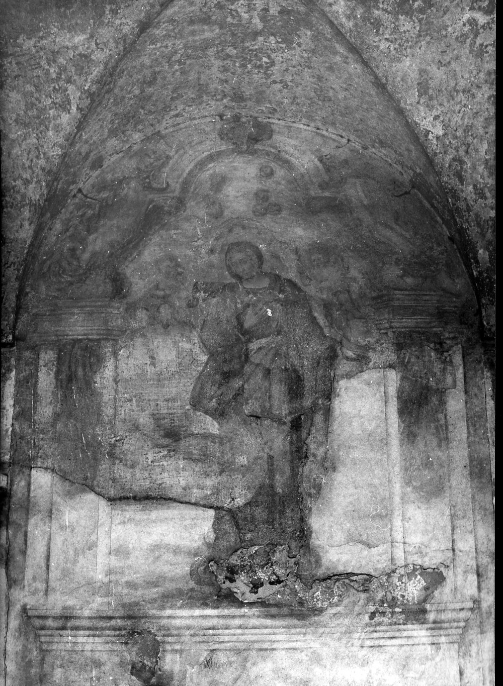 Immacolata Concezione (dipinto murale, opera isolata) - ambito lombardo (sec. XVII)