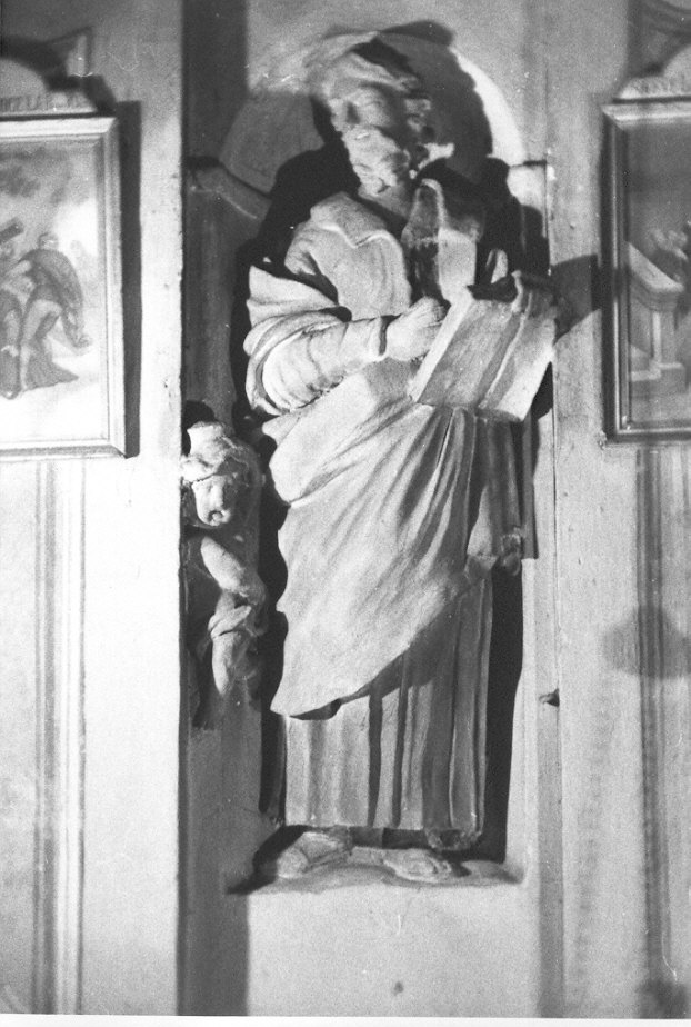 San Matteo Evangelista (statua, elemento d'insieme) - ambito Italia settentrionale (sec. XVII)