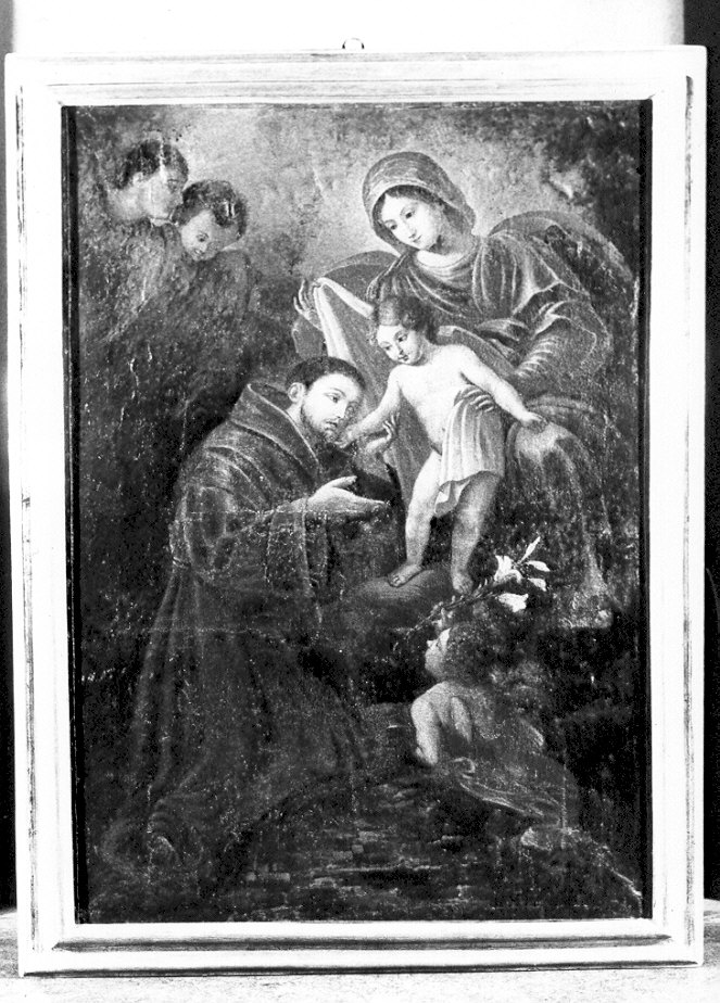 Madonna Assunta con angeli e Sant'Antonio da Padova (dipinto, opera isolata) - ambito Italia settentrionale (sec. XVIII)