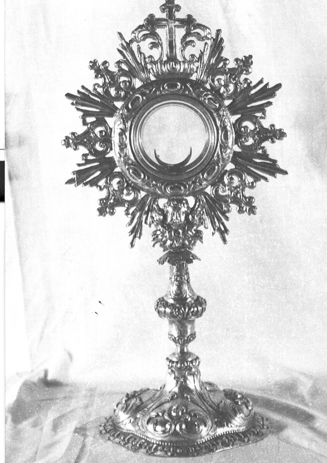 ostensorio - a raggiera, opera isolata - ambito Italia settentrionale (sec. XVIII)