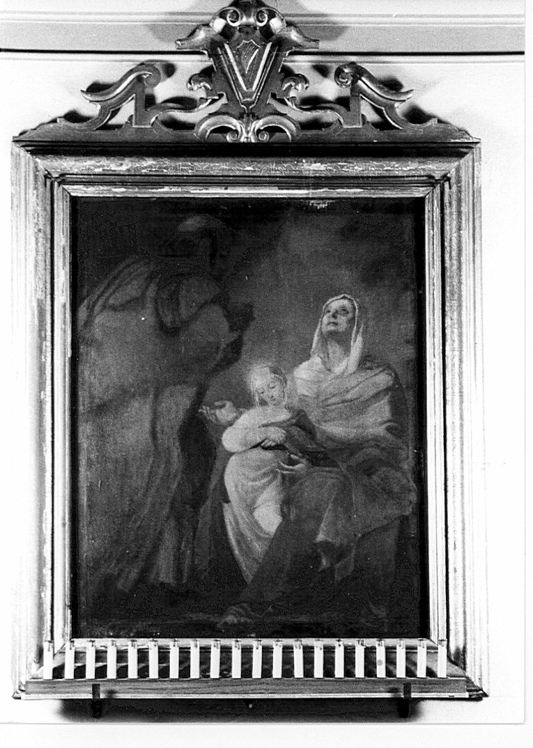 Maria Vergine bambina con Sant'Anna e San Gioacchino (dipinto) di Borroni Paolo (fine sec. XVIII)
