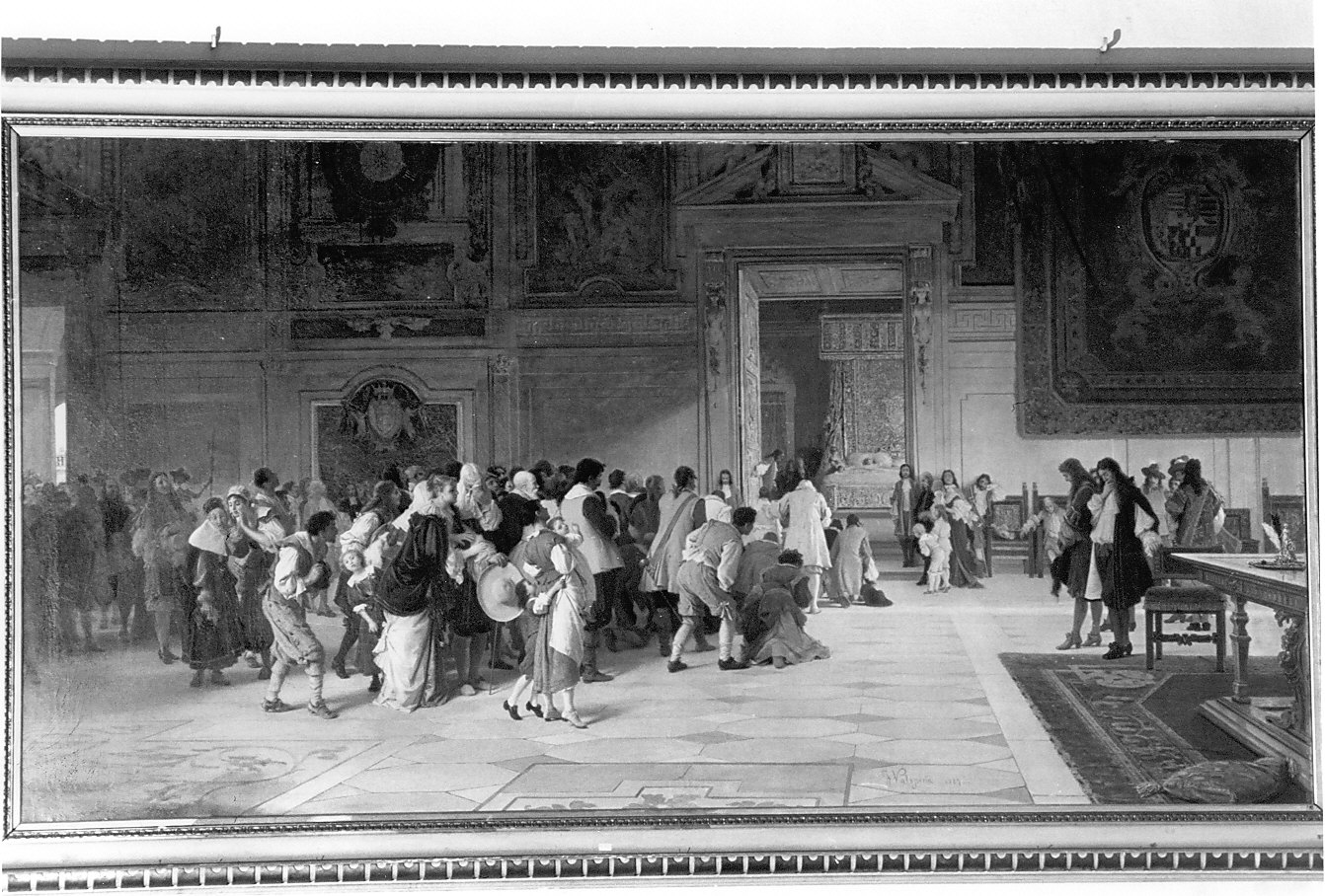 Morte di un re (dipinto, opera isolata) di Valaperta Francesco (sec. XIX)