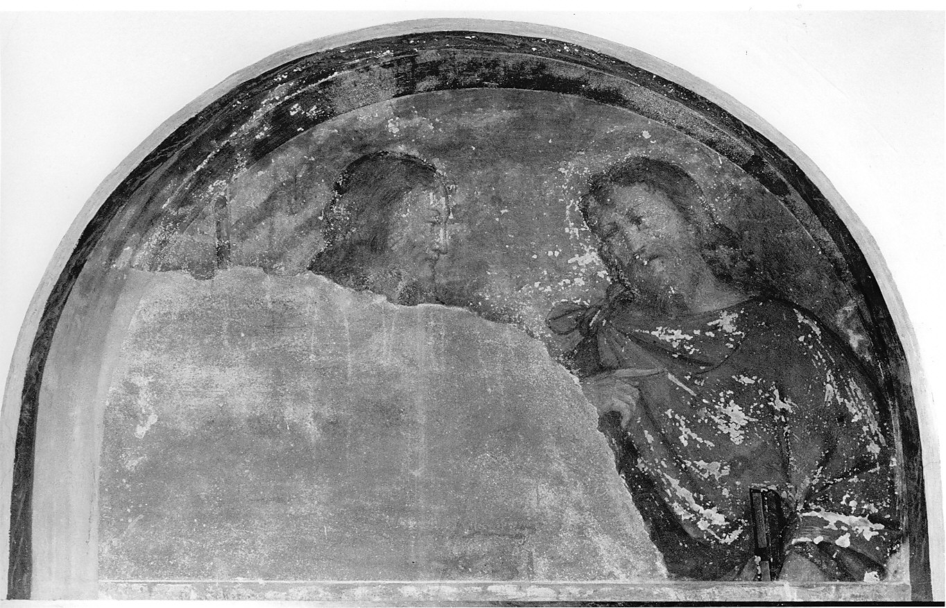 San Tommaso apostolo (dipinto murale, opera isolata) di Ferrari Gaudenzio (scuola) (prima metà sec. XVI)