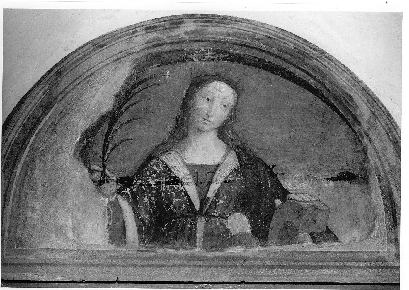 Santa Caterina d'Alessandria (dipinto murale, opera isolata) di Ferrari Gaudenzio (scuola) (prima metà sec. XVI)