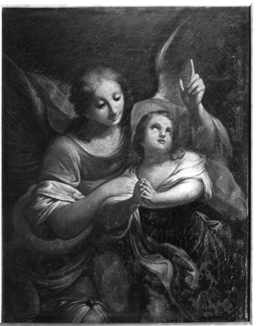 angelo custode (dipinto, opera isolata) - ambito lombardo (seconda metà sec. XVIII)