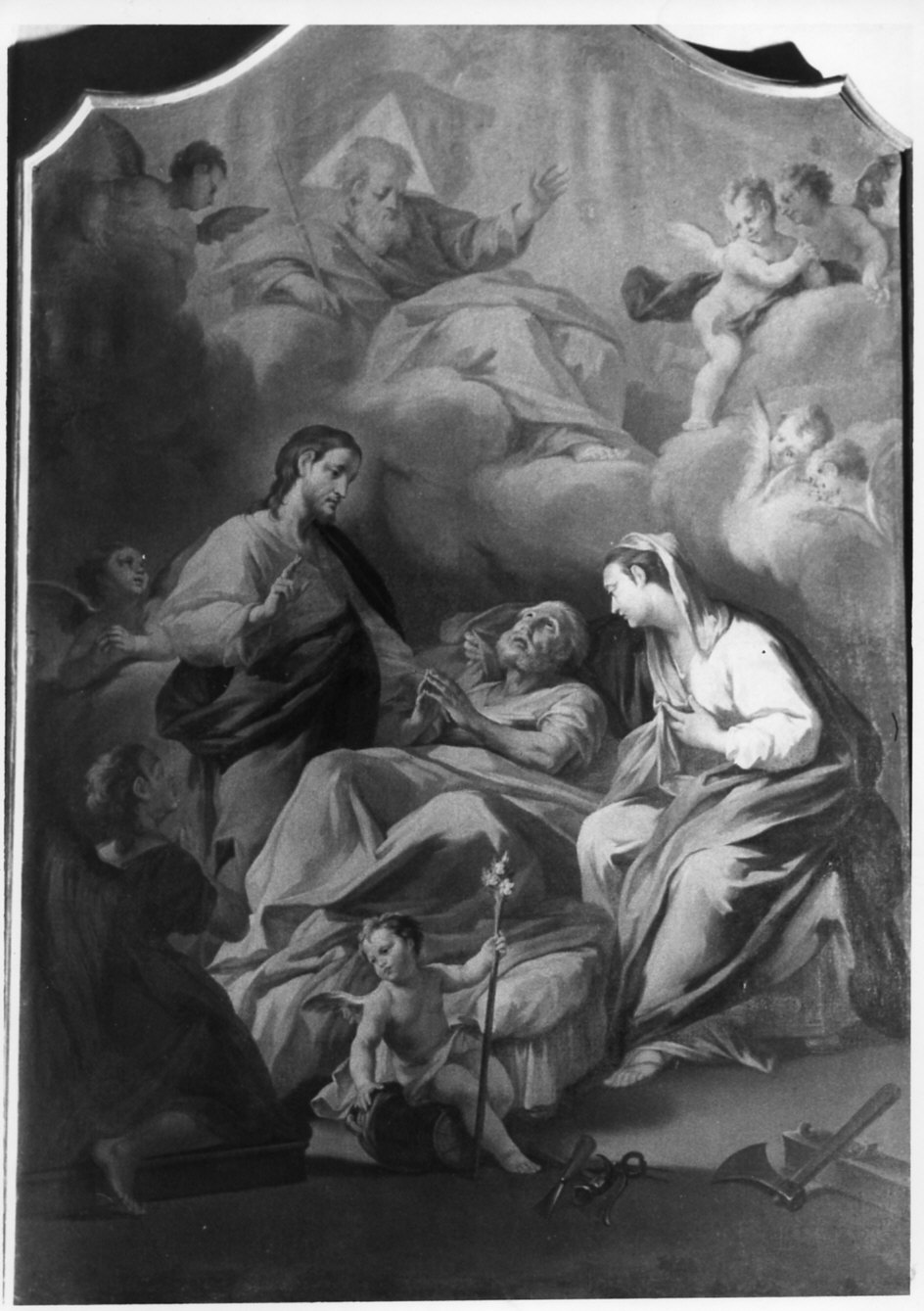 morte di San Giuseppe (dipinto, opera isolata) - ambito lombardo (sec. XVIII)