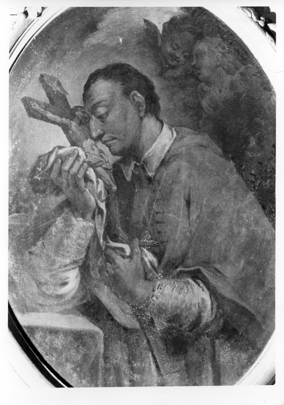 San Carlo Borromeo (dipinto murale, opera isolata) - ambito lombardo (sec. XVIII)