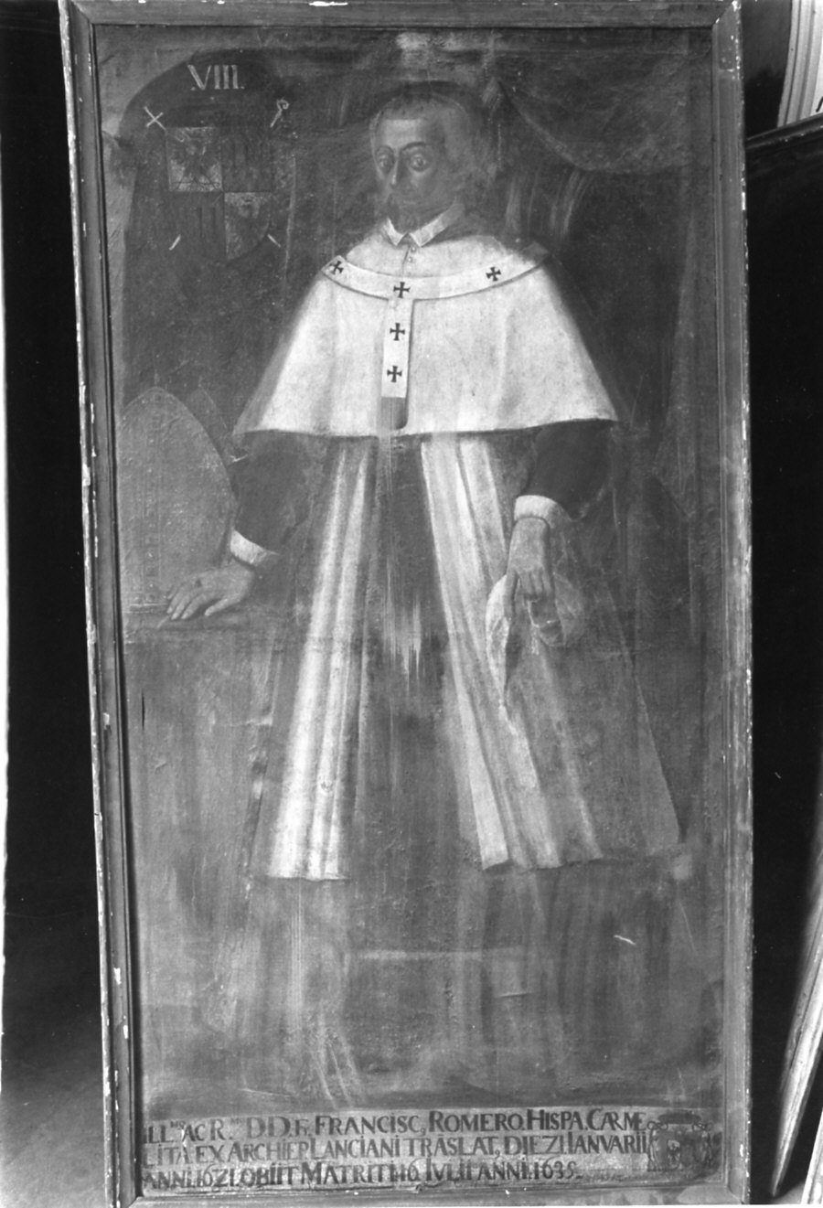 Ritratto del vescovo Francisco Romero (dipinto, opera isolata) - ambito lombardo (metà sec. XVII)