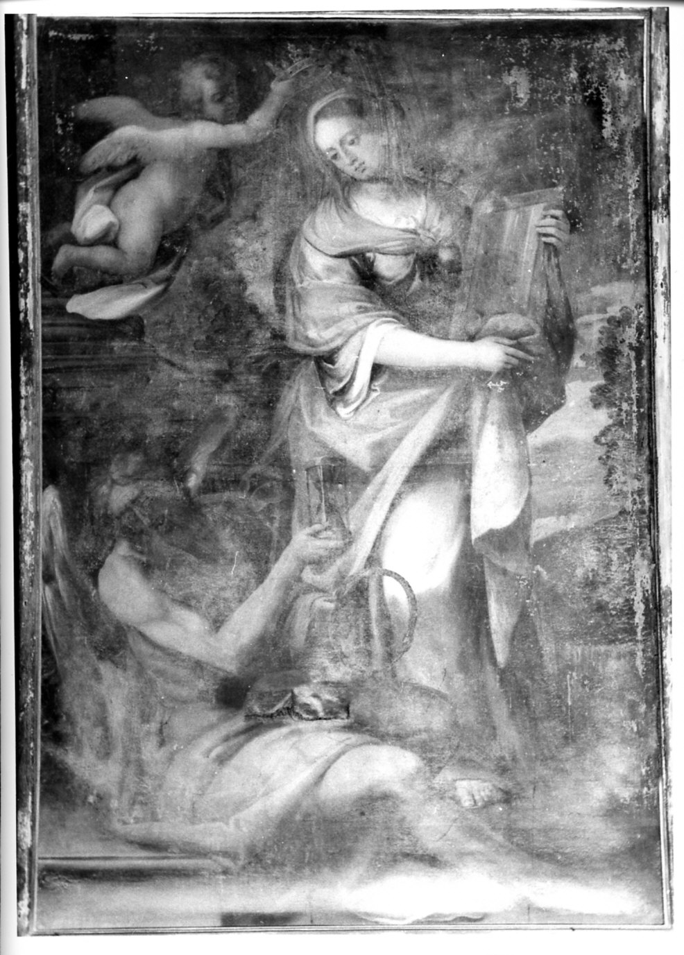 allegoria della Prudenza e allegoria del Tempo (dipinto, opera isolata) - ambito lombardo (sec. XVII)