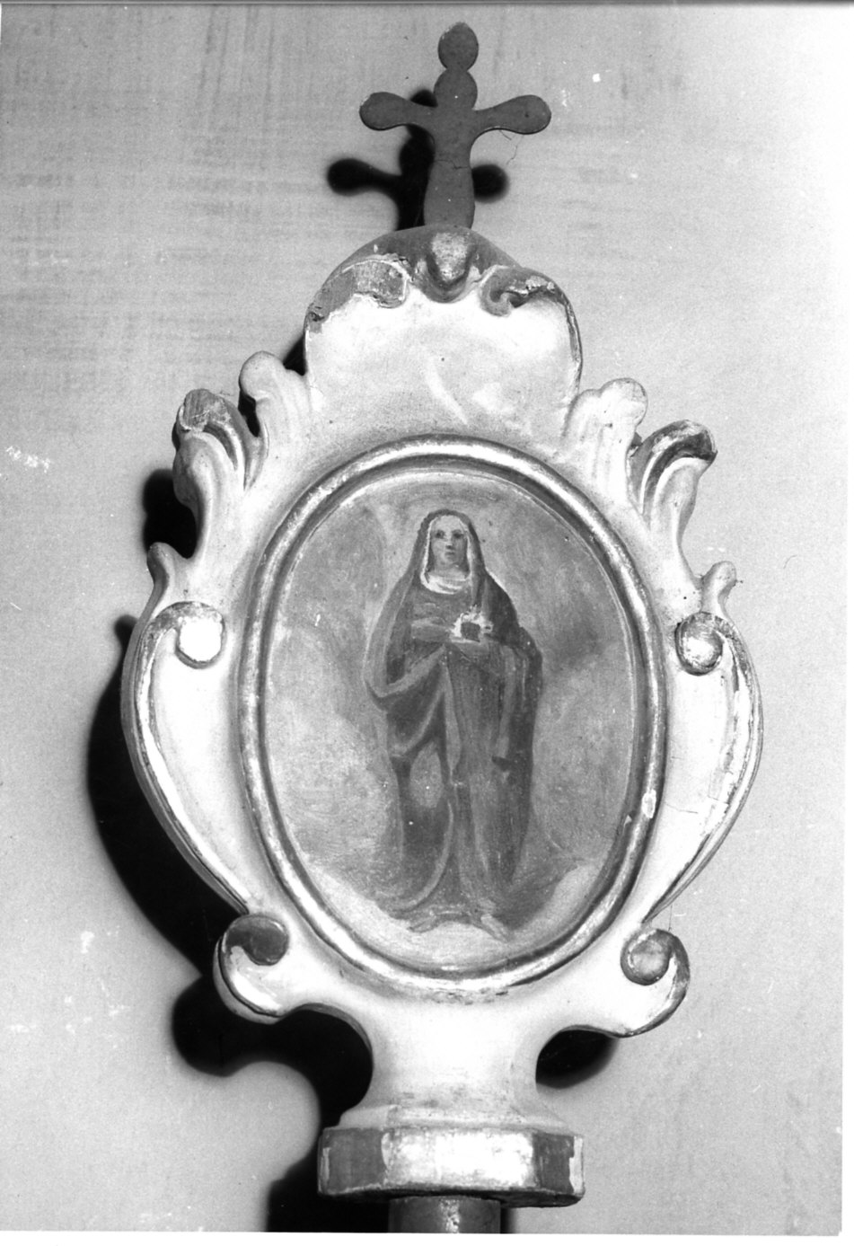 mazza processionale, opera isolata - bottega italiana (sec. XIX)