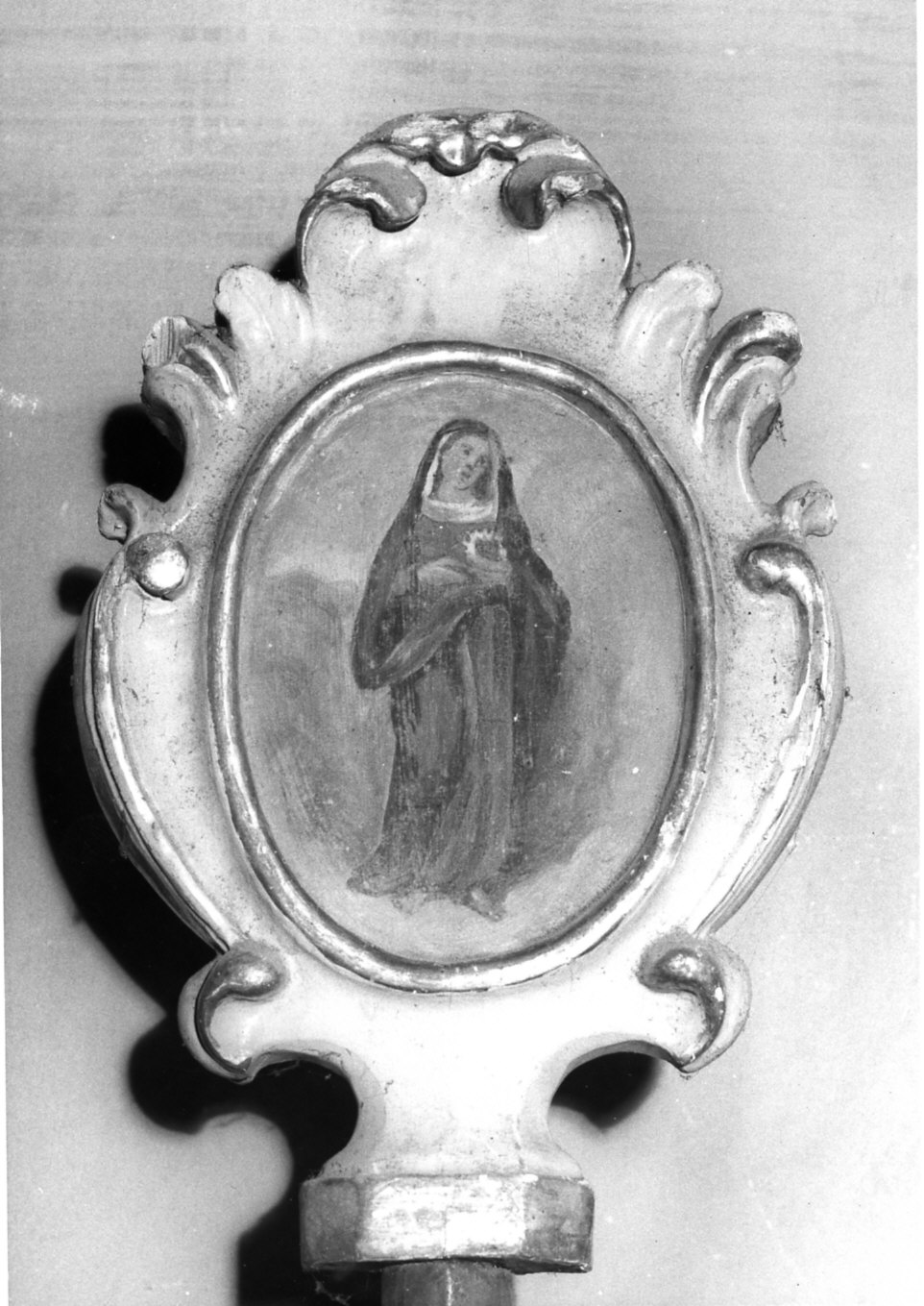 mazza processionale, opera isolata - bottega italiana (sec. XIX)