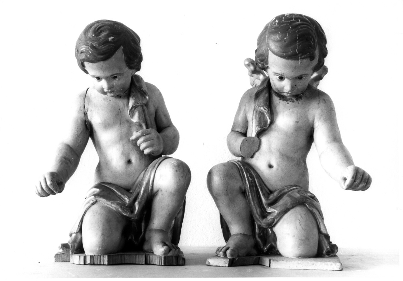 angioletti (scultura, coppia) - bottega lombarda (secc. XVIII/ XIX)