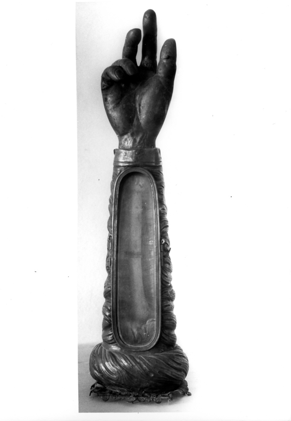 reliquiario antropomorfo - a braccio, opera isolata - bottega italiana (sec. XIX)