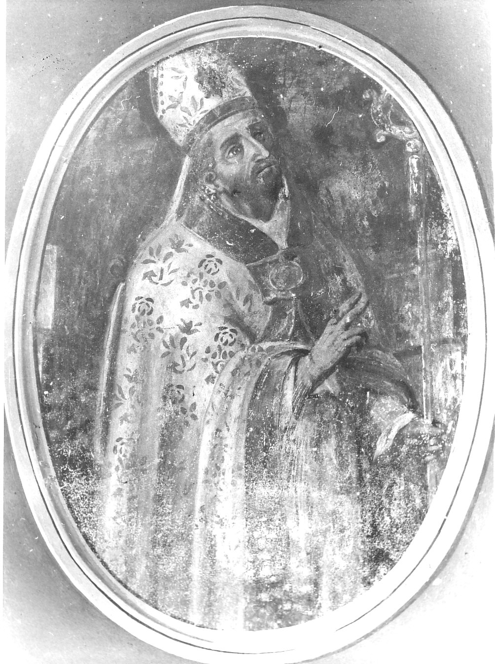 Santo vescovo (dipinto, opera isolata) - ambito lombardo (sec. XVII)