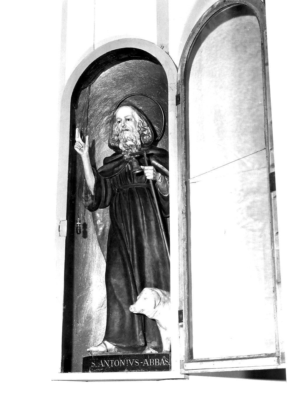 Sant'Antonio Abate (statua, opera isolata) - bottega lombarda (sec. XVIII)