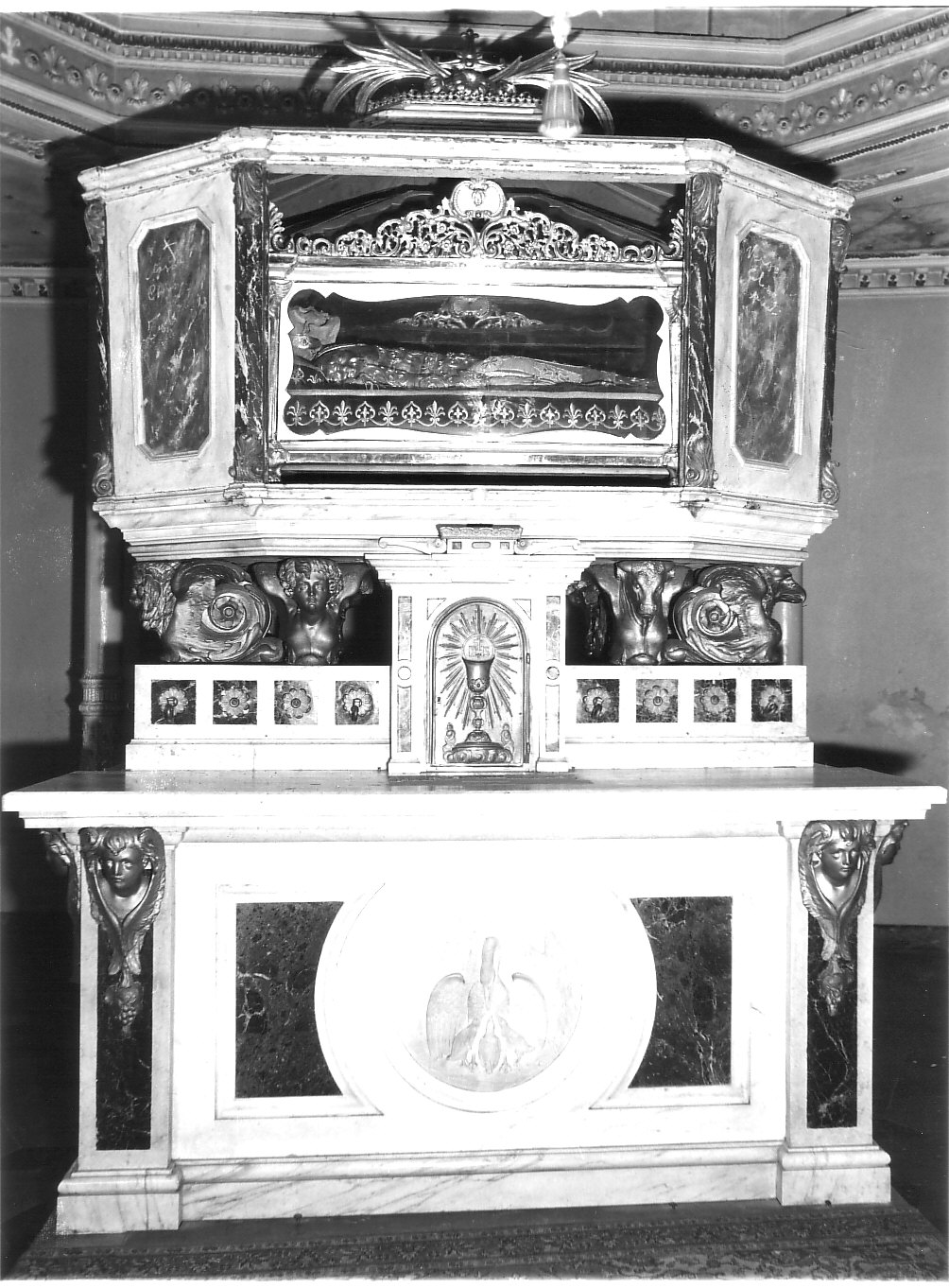 paliotto, elemento d'insieme di Cassola Angelo (attribuito) (sec. XIX)