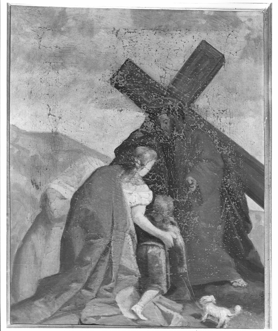 stazione VII: Gesù consola le donne di Gerusalemme (dipinto) - ambito lombardo (sec. XIX)