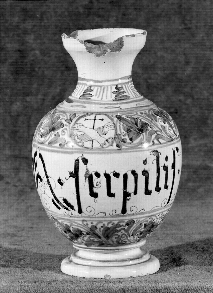 vaso da farmacia, opera isolata - produzione italiana (sec. XVIII)