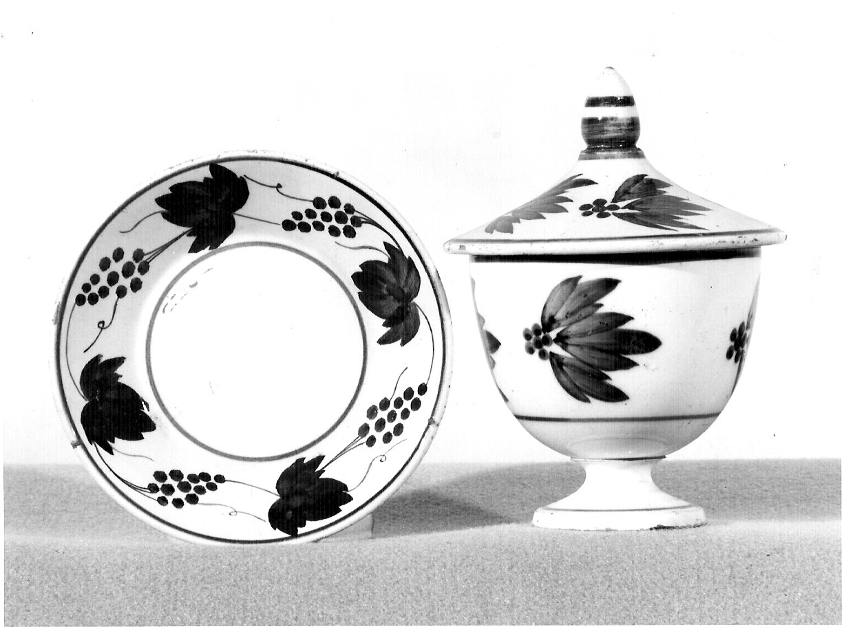 piattino, opera isolata - produzione lombarda (fine/inizio secc. XVIII/ XIX)