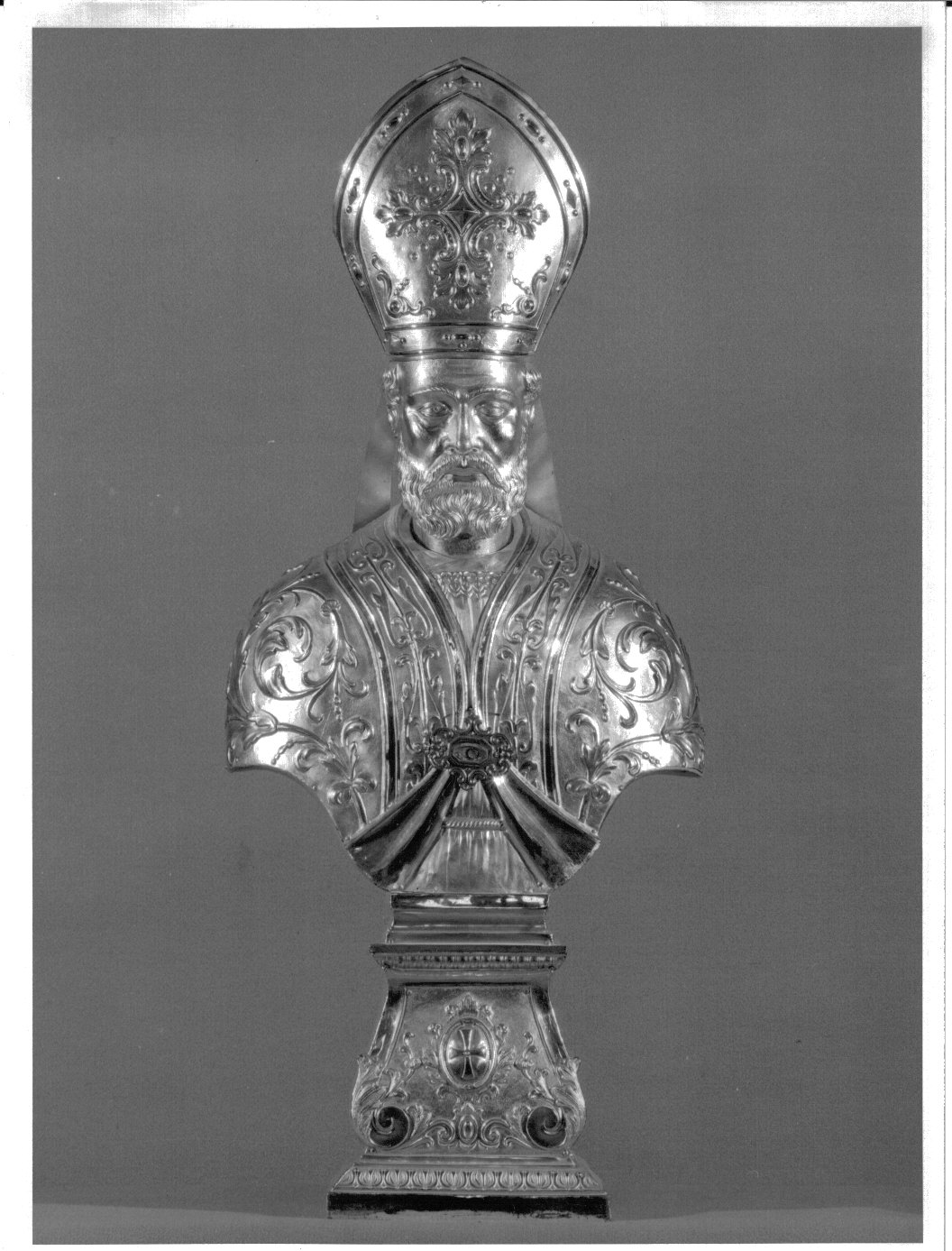 San Glicerio vescovo (reliquiario - a busto, elemento d'insieme) - bottega lombarda (sec. XIX)
