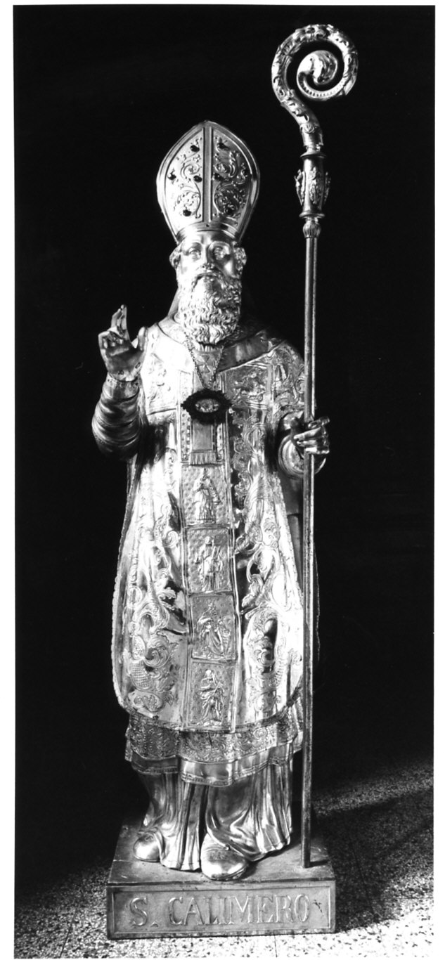 San Calimero (reliquiario - a statua, opera isolata) - bottega italiana (sec. XIX)