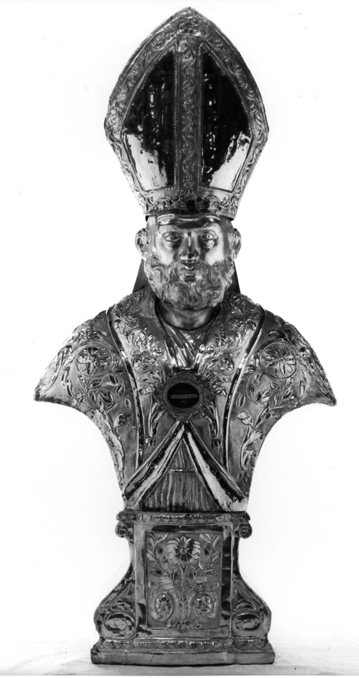 Sant'Ambrogio (reliquiario - a busto, opera isolata) - bottega italiana (sec. XIX)