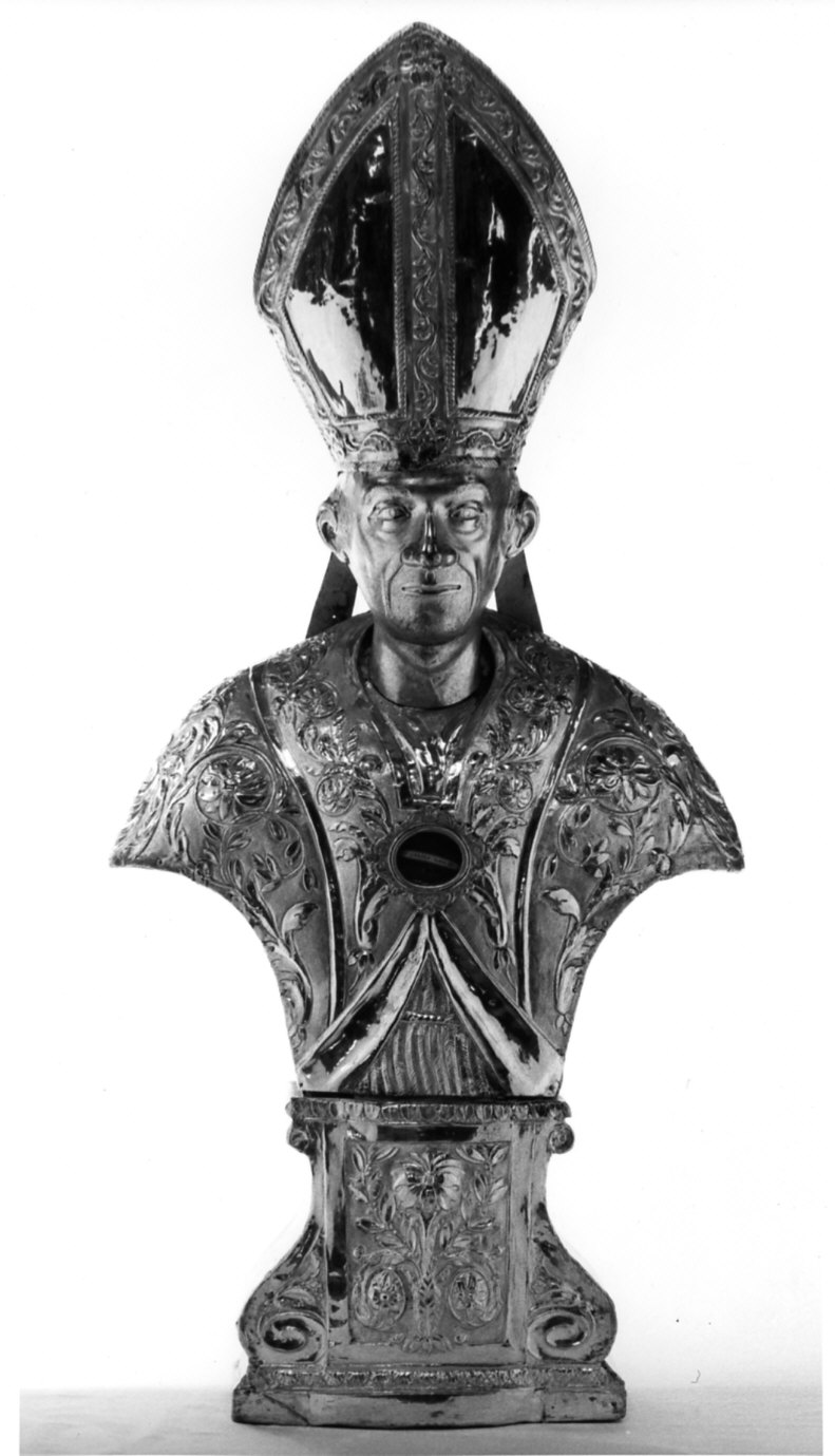 San Carlo Borromeo (reliquiario - a busto, opera isolata) - bottega italiana (sec. XIX)