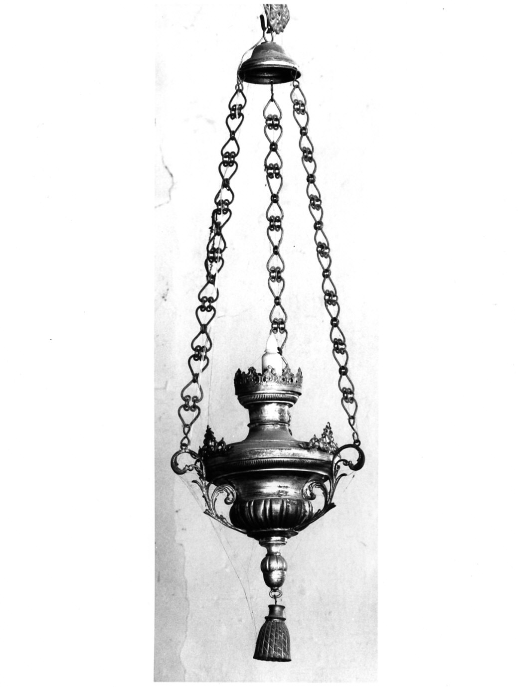 lampada pensile, coppia - bottega italiana (ultimo quarto sec. XIX)