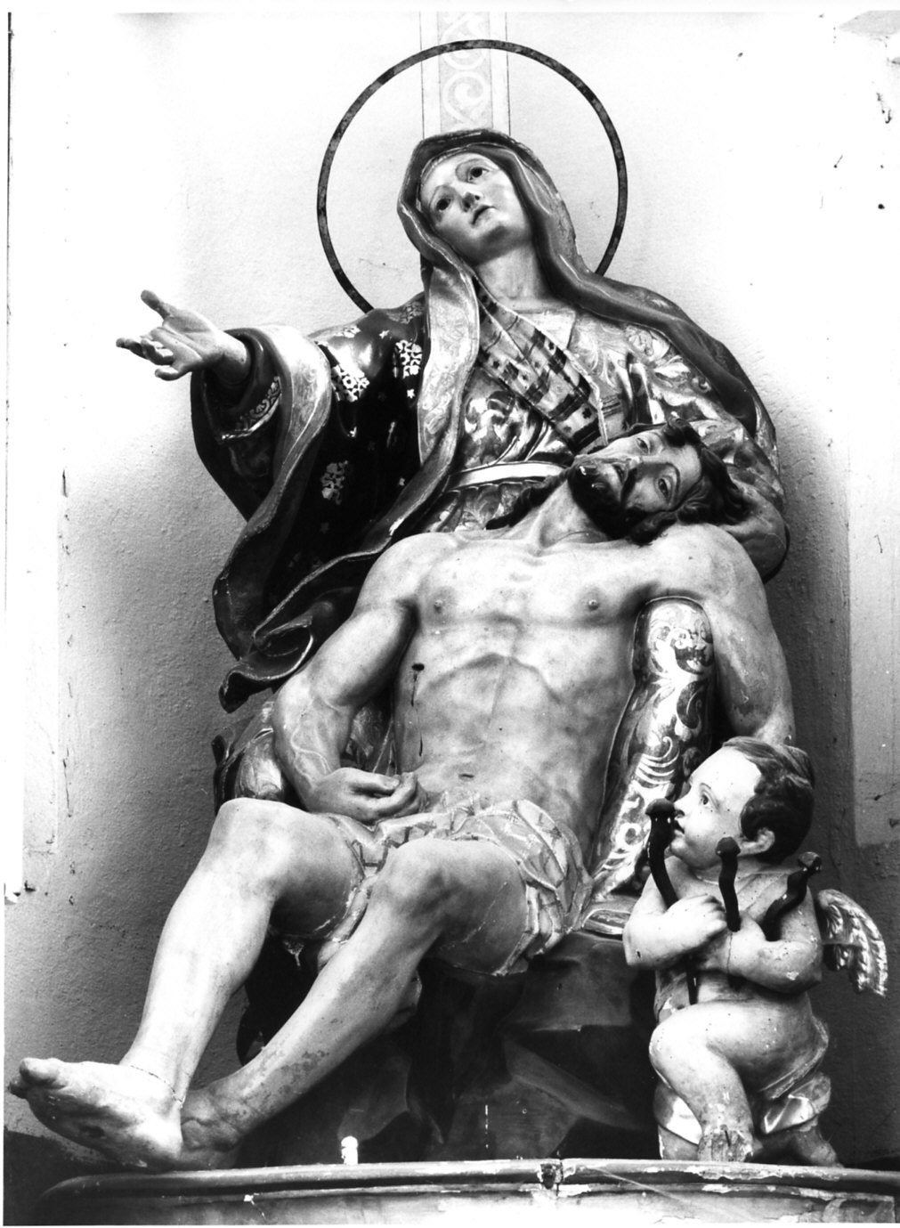 compianto sul Cristo morto (gruppo scultoreo, opera isolata) - bottega italiana (sec. XIX)