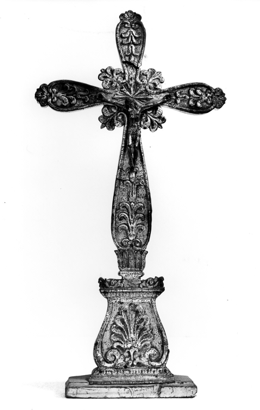 croce d'altare, coppia - bottega italiana (sec. XIX)