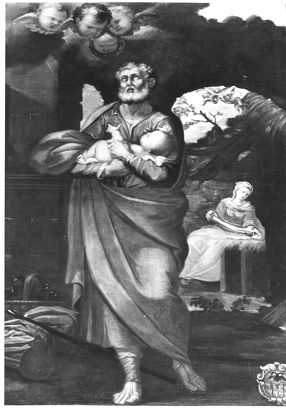 natività di Gesù (dipinto) - ambito lombardo (sec. XIX)