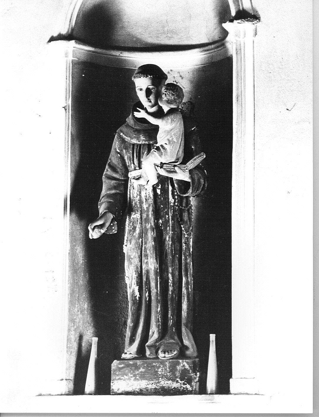 Sant'Antonio da Padova con il bambino (statua) - bottega pavese (sec. XIX)