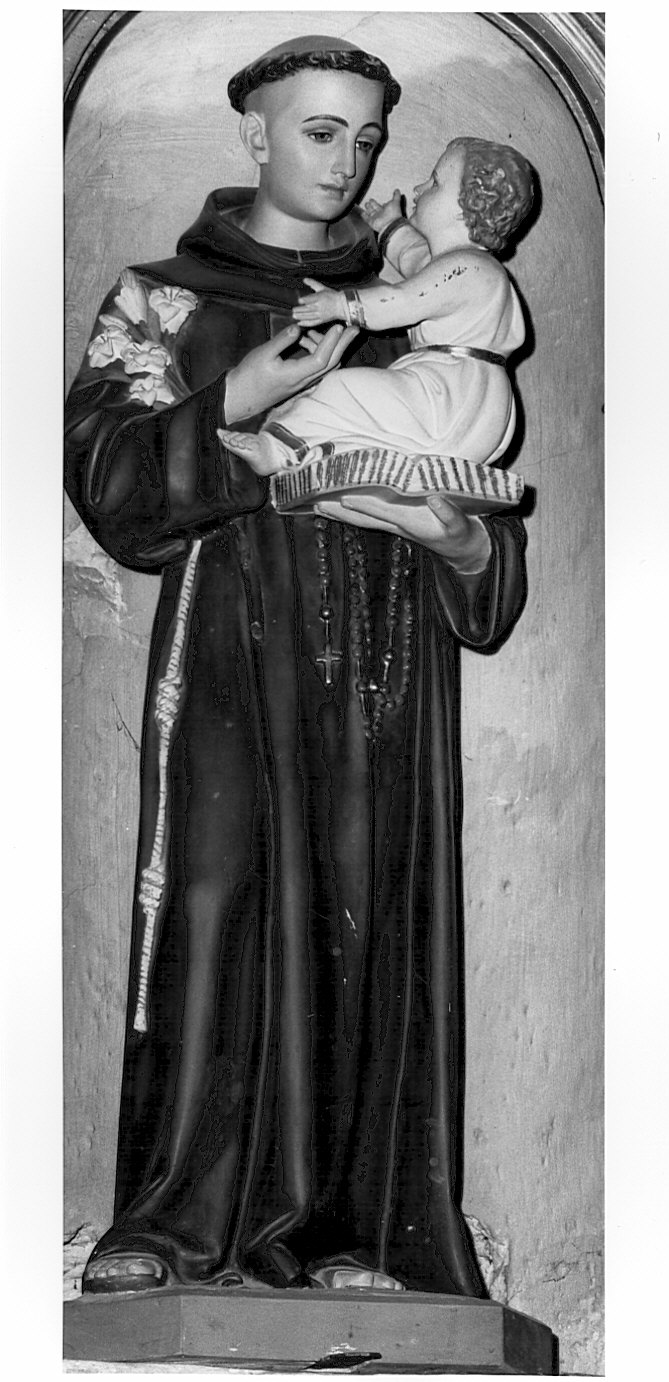 Sant'Antonio da Padova con il bambino (statua) - bottega lombarda (sec. XIX)