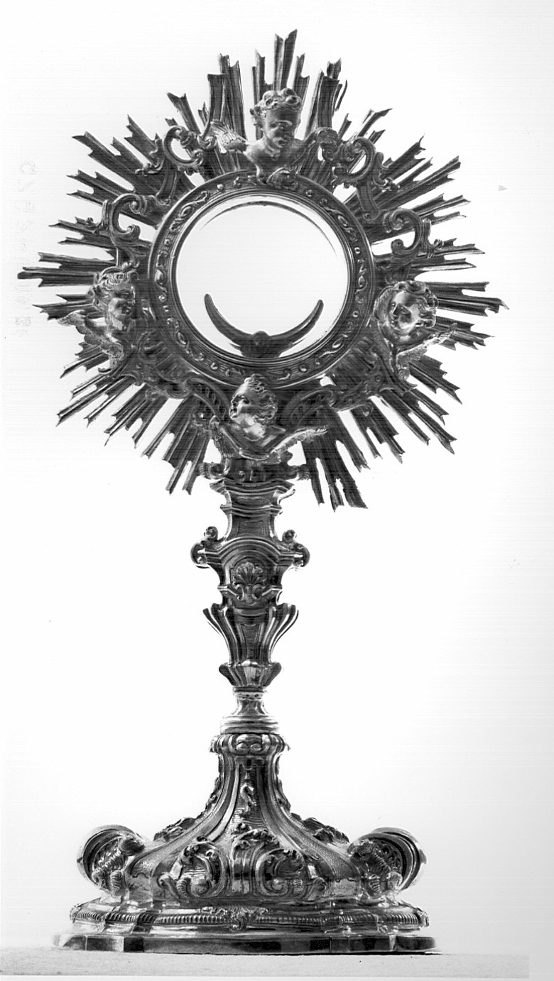 ostensorio - a raggiera - bottega lombarda (sec. XVIII)