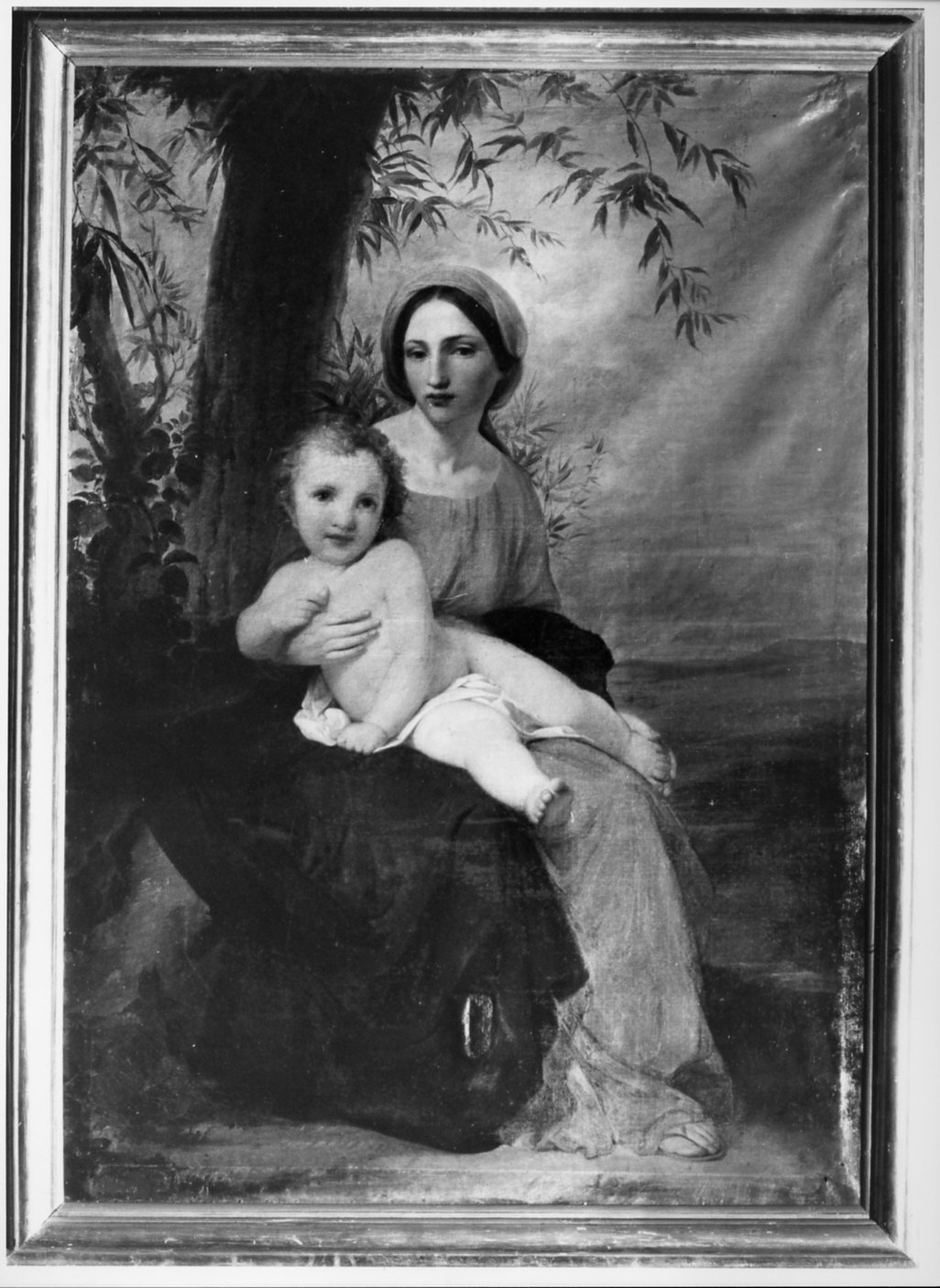 Madonna con Bambino (dipinto, opera isolata) - ambito italiano (sec. XIX)